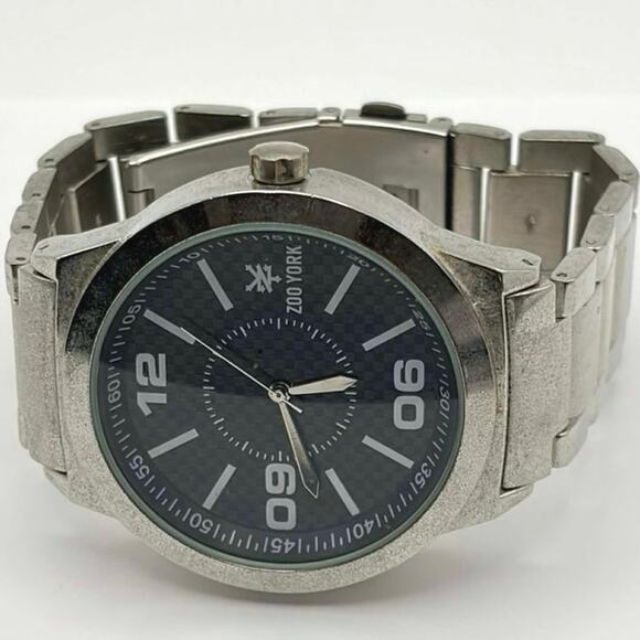 Silver & Black Zoo York Men’s Watch - Picture 3 of 4